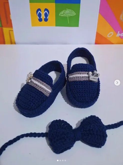 Kit Mocassim com Gravatinha Borboleta