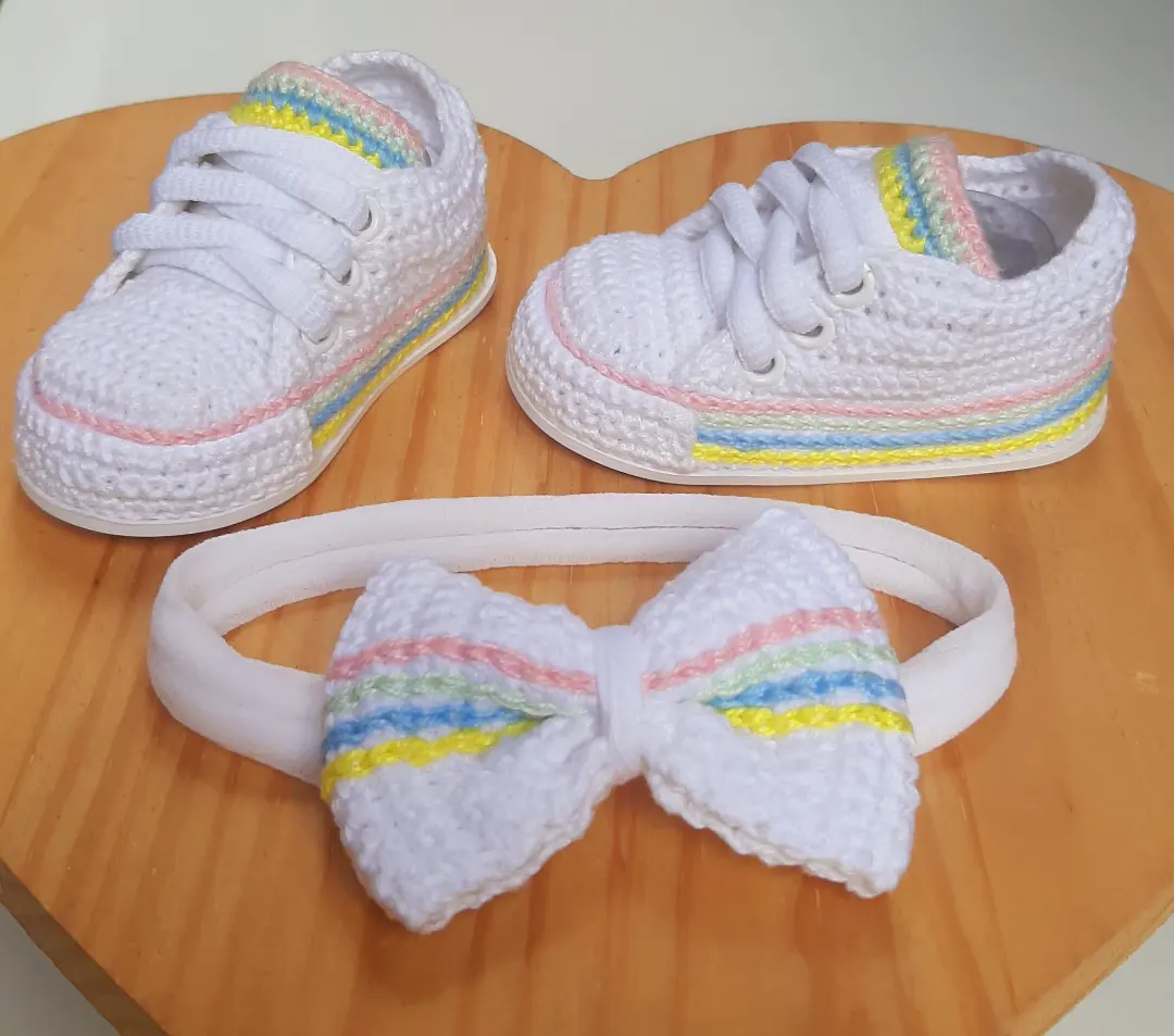 kit Tenis com tiara candy color