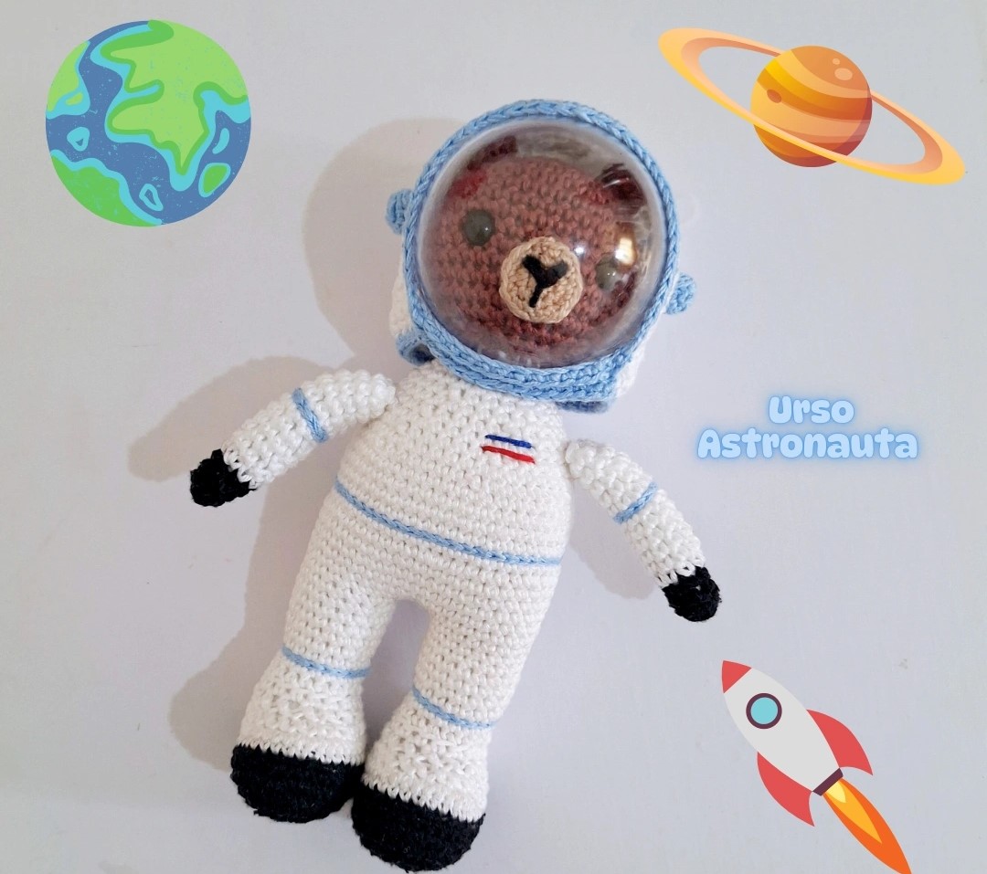 Astronauta Urso Amigurumi