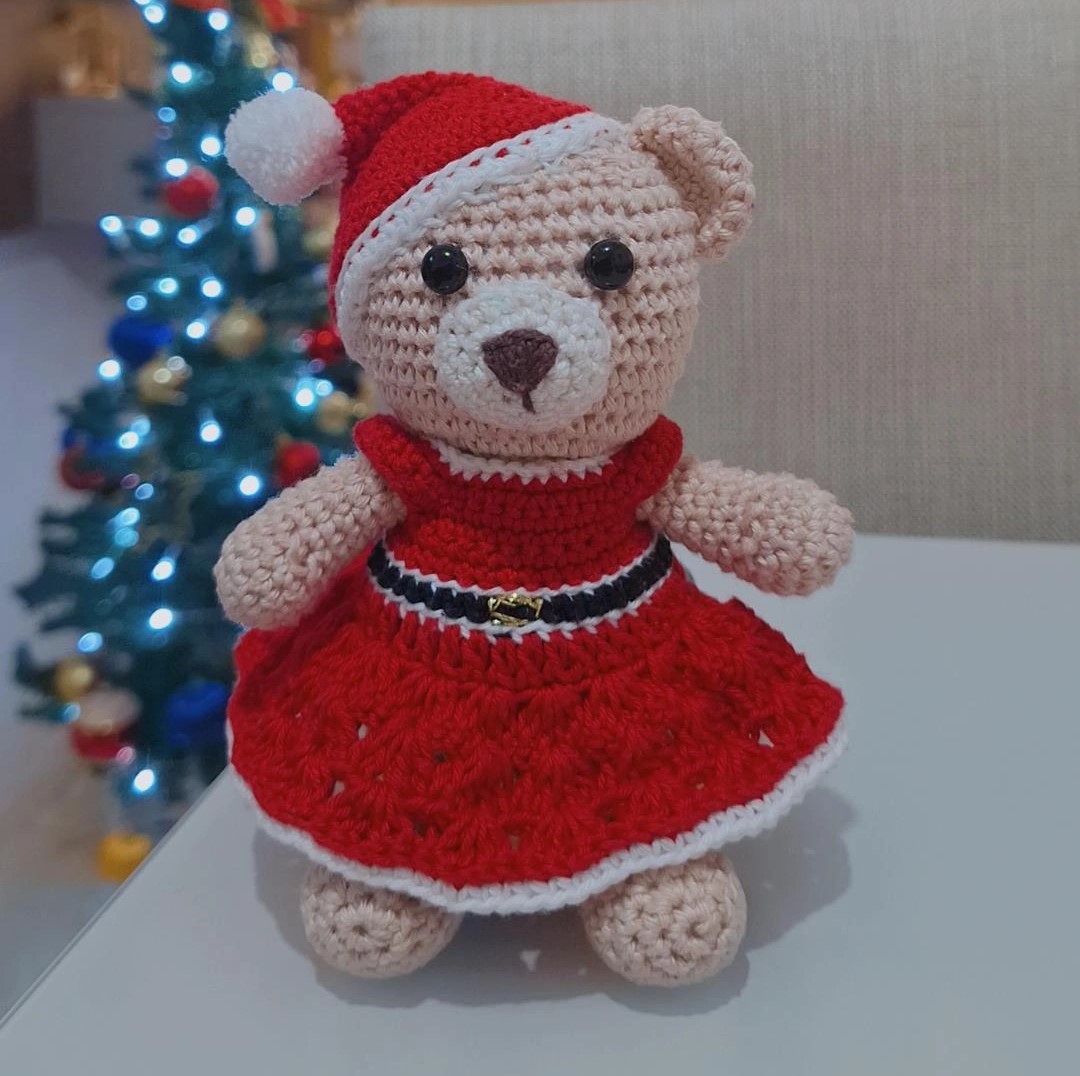 Ursinha Natalina Amigurumi